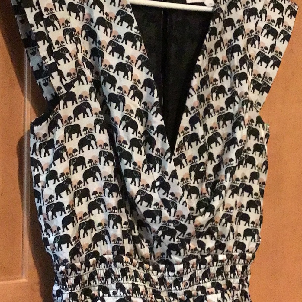 BCBG Elephant Print Romper